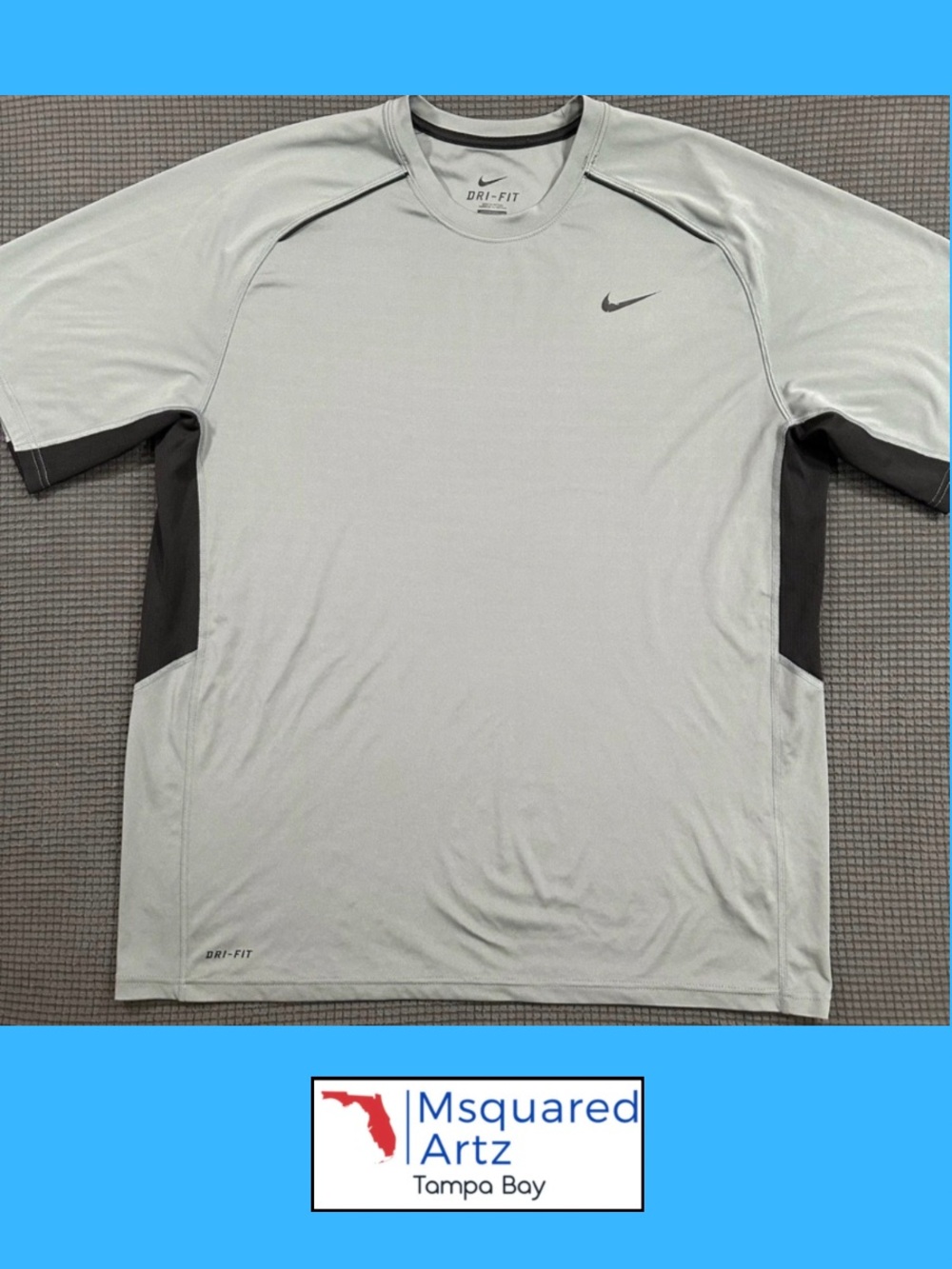 Nike Dri Fit Shirt Men's XL Gray Short Sleeve Performance Athletic Training Tee - Picture 1 of 7